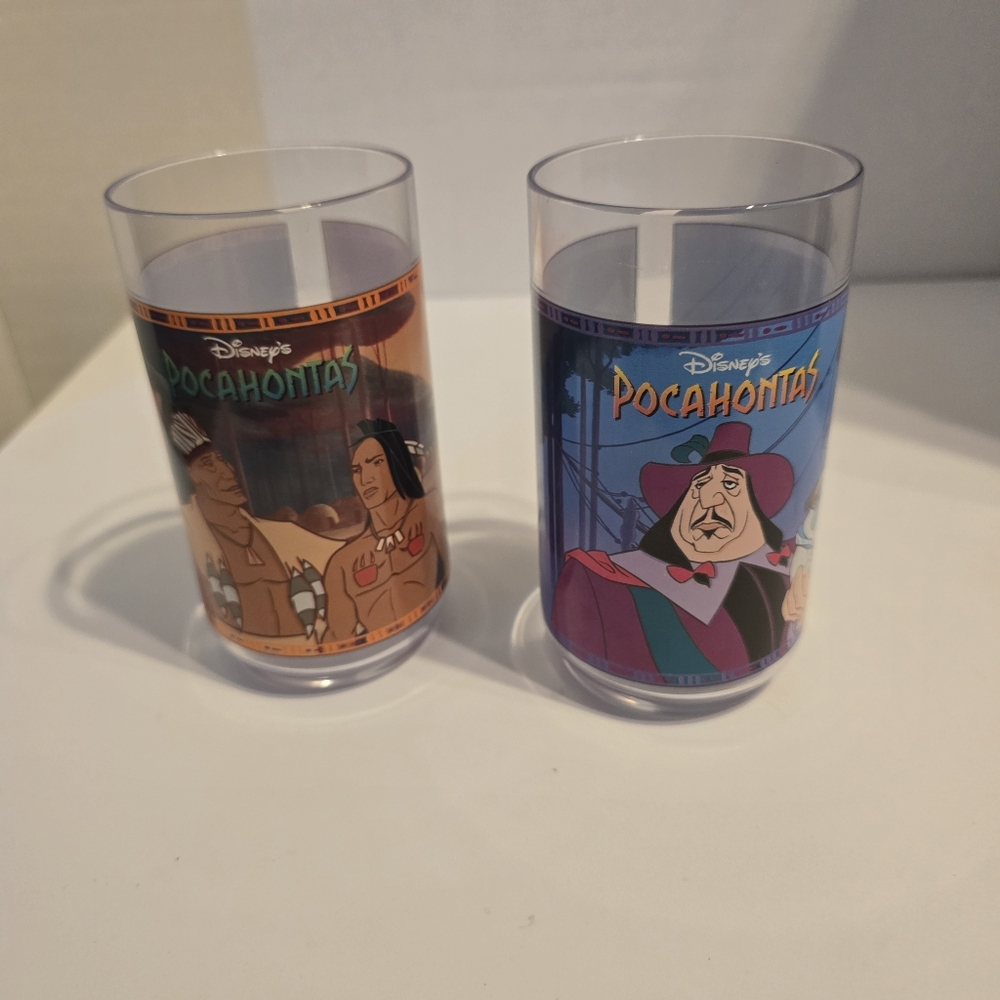 Disney, Burger King Pocahontas Drinking Cups Vintage